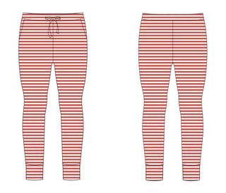 Red Stripes Mom Jogger