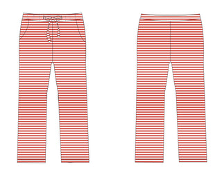 Red Stripes Dad Pants