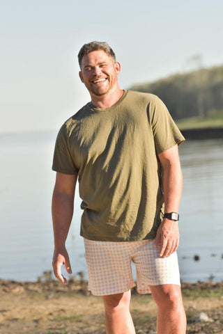 Plaid Swim Shorts for Dad