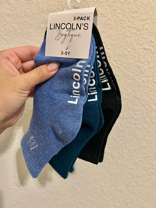 Lincoln Socks -3 Pack (Dark)